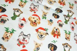 Funny Christmas Dogs Baumwolle